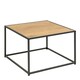image 1 of Seaford Black Metal Coffee Table with Oak Top