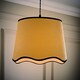 image 3 of ValueLights Dutton Natural Black Trim Scallop Large Ceiling Lamp Shade | Black