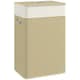 image 1 of HOMCOM Laundry Hamper with Removable Washable Liner Bag, Nature Wood Finish Brown | Cream