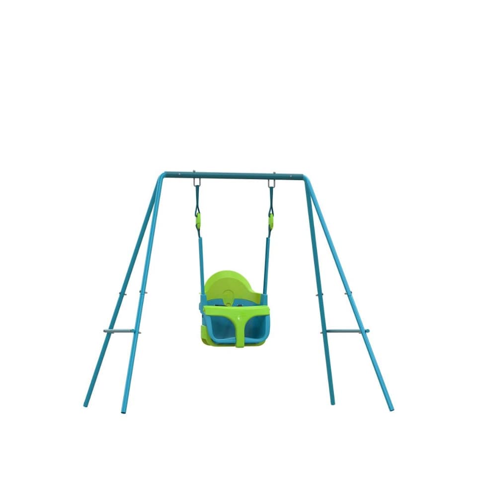 image 1 of TP Small to Tall 2 in 1 Metal Swing Set with Quadpod