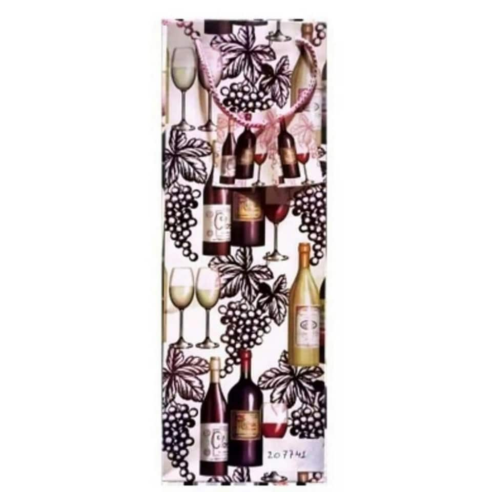 image 1 of Unique Party Glasses Bottle Bag - White/Black/Brown - One Size