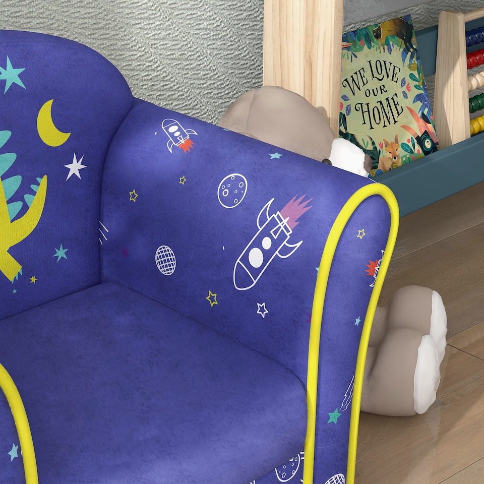 image 1 of AIYAPLAY Kids Armchair Toddler Sofa Chair Bedroom Playroom | Blue | One Size