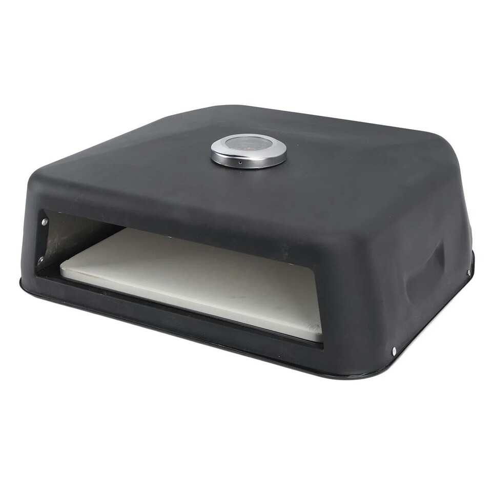 image 1 of Grill Top Pizza Maker Oven Steel Waterproof with Thermometer BBQ Gas Charcoal