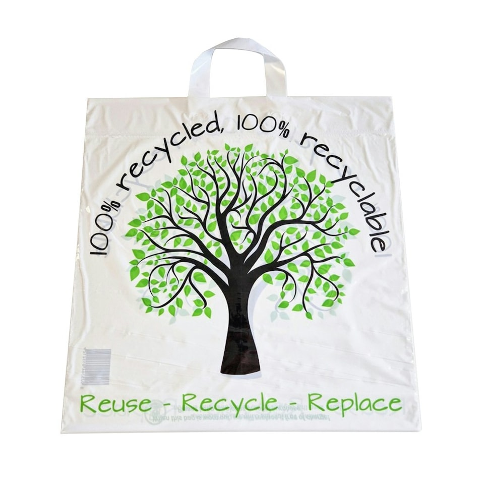Tidyz Shopper Bag - White/Green/Black - One Size White