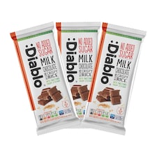 Diablo No Added Sugar Milk Chocolate with Crispy Rice 75g 3 Pack