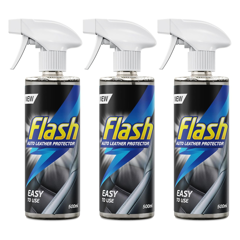 image 1 of Flash Car Care Leather Protector Spray 3 x 500ml