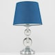image 2 of ValueLights Gatto Silver Table Lamp Silver Shade