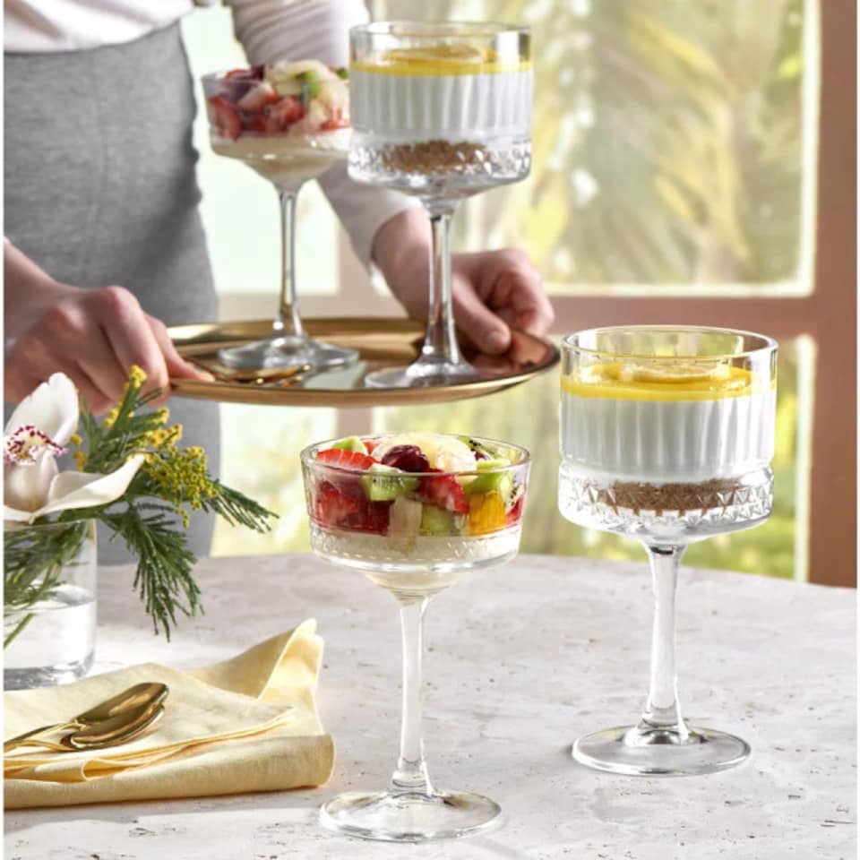 image 1 of Queensway Home & Dining Champagne Coupe Glasses 260ml 4 or 8 Pack | Clear | 4 Glasses