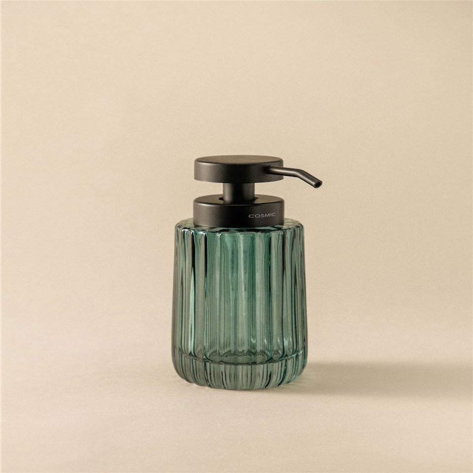image 1 of Cosmic Liquid Soap Dispenser w/ Durable Plastic for Bathroom, Bluish Green-350ml