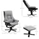 image 3 of HOMCOM Recliner Armchair Footstool Duo Vintage Wood Base Home