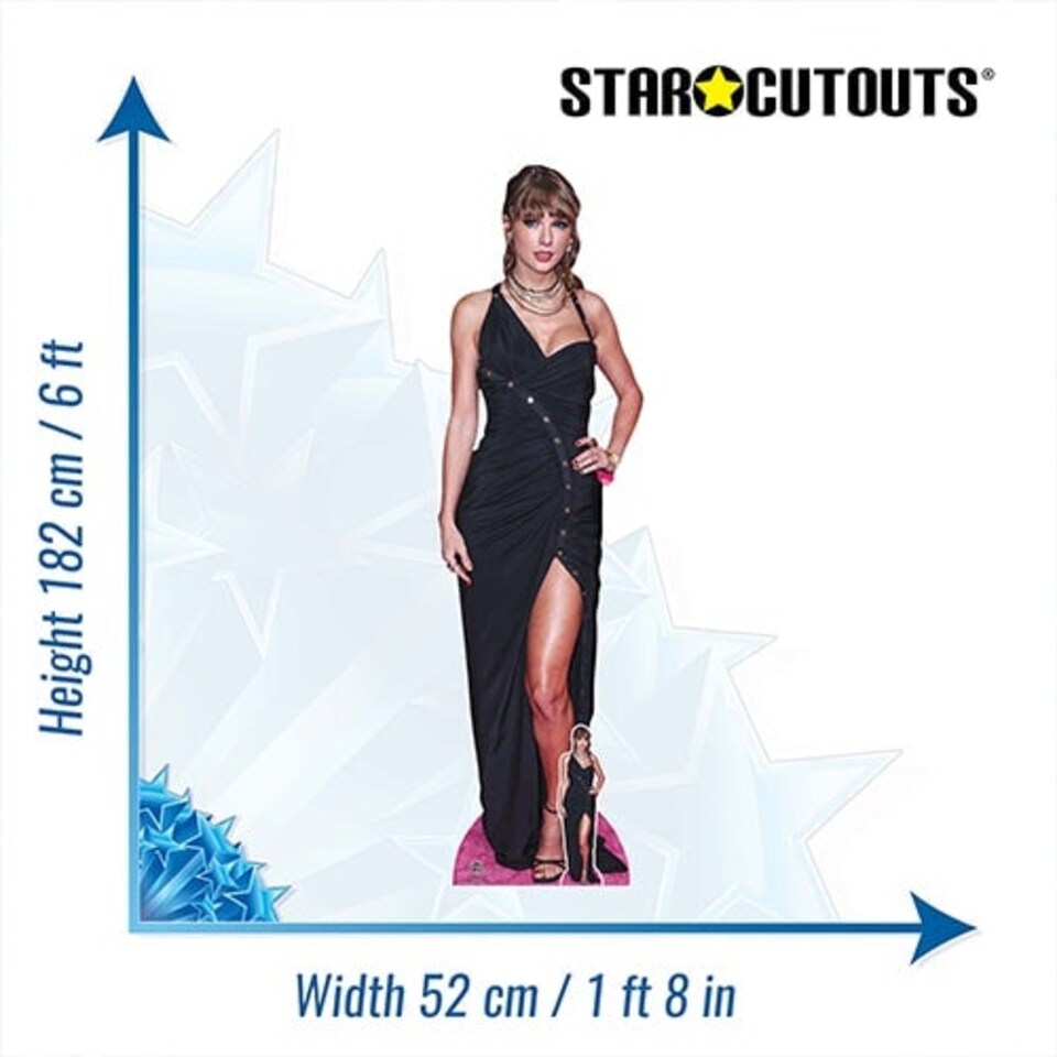 image 1 of Taylor Glamourous Pose Lifesize Cardboard Cutout with Taylor Cardboard Face Mask