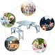 image 6 of Outsunny Portable Folding Trestle Camping Picnic Table Outdoor Chair Stools