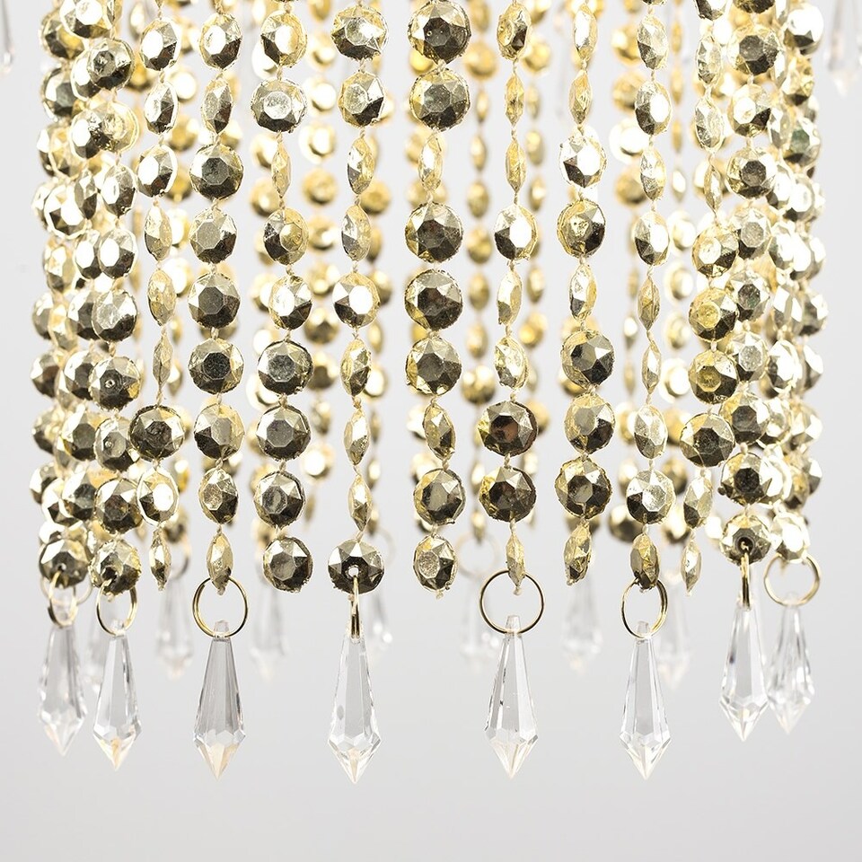 image 1 of ValueLights Gold Ceiling Pendant Droplets Shade & Bulb | Gold