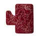 image 1 of VELVETIO Glitter Bath Mat Set Non Slip Water Absorbent Toilet Rugs Red