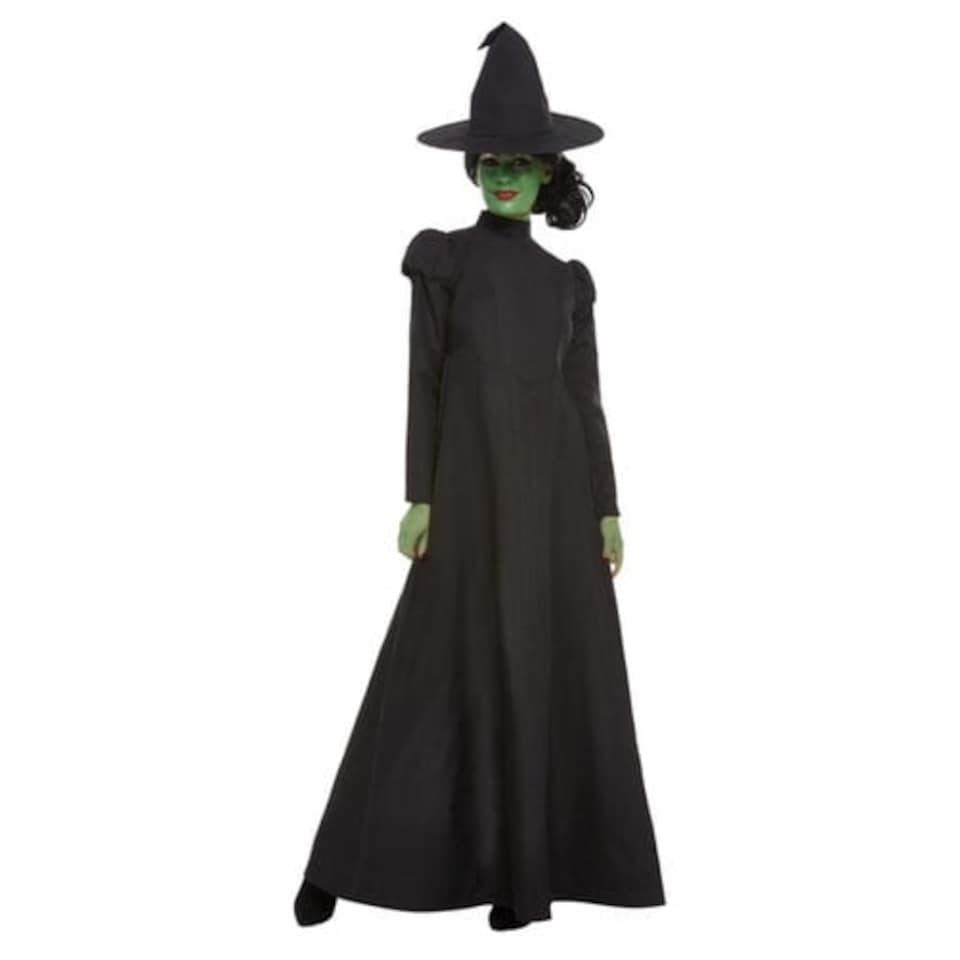 image 1 of Wicked Witch Fancy Dress Costume Ladies Medium - UK 12-14 | Green | 12