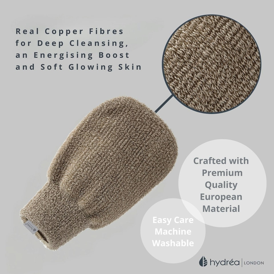 image 1 of Hydréa London Copper + Linen Spa Mitt