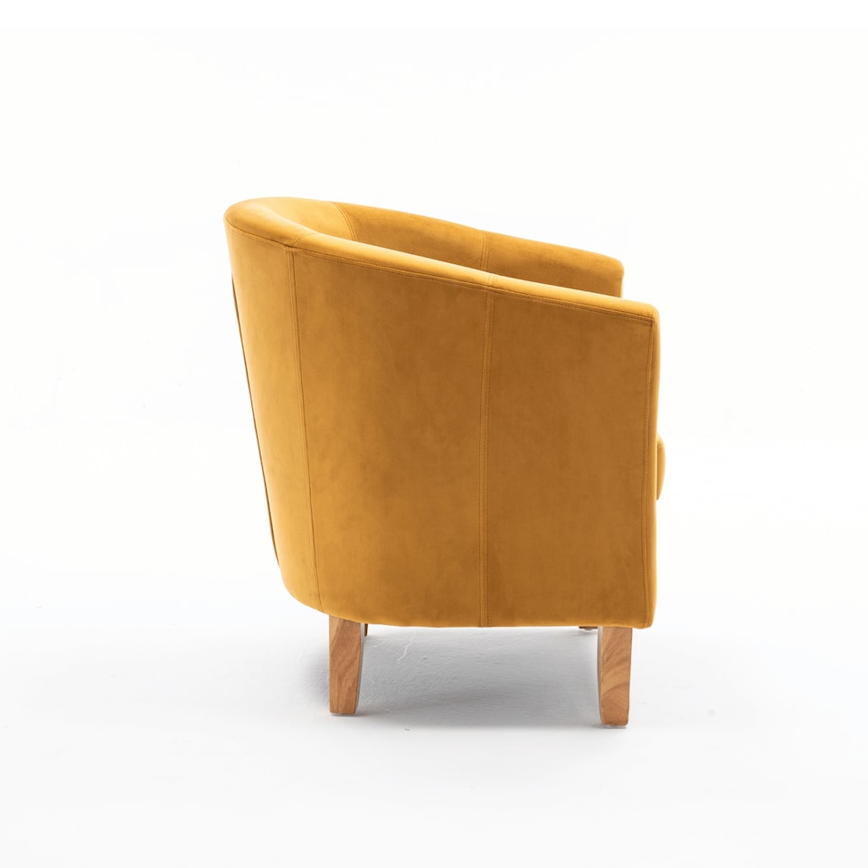 image 1 of Velvet Fabric Tub Chair Sofa Armchair Modern Office Reception Living Room