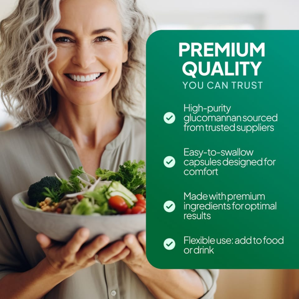 image 1 of Glucomannan Fibre Capsules 3000mg