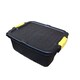 image 1 of 24L Heavy Duty Storage Box Sturdy, Lockable, Stackable and Nestable Design Storage Chest with Clips in Black