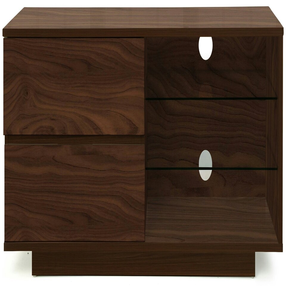 image 1 of Centurion Supports Gallus Premium Walnut with 2-Walnut Drawers and 3-Shelves 32"-55" LED/OLED/LCD TV Cabinet Brown