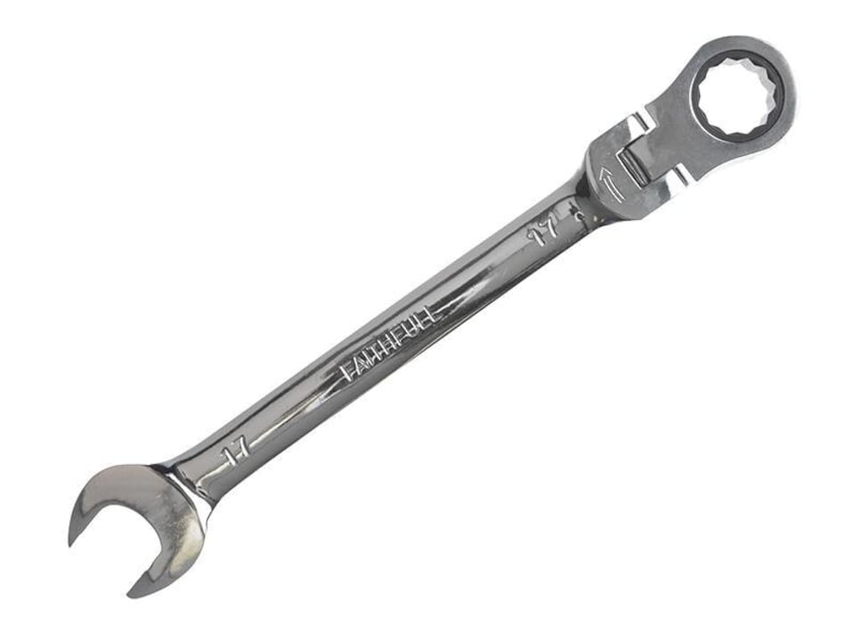 Faithfull Ratchet Combination Spanner Flex Head Cv 17Mm