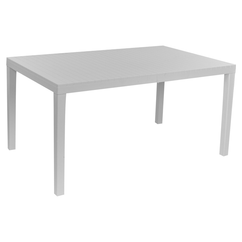 image 1 of Large 2.2M 10-Seater Plastic Adjustable Outdoor Dining Table | White | 1