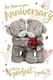 image 1 of Bears Hugging On Your Anniversary Photo Finish Card