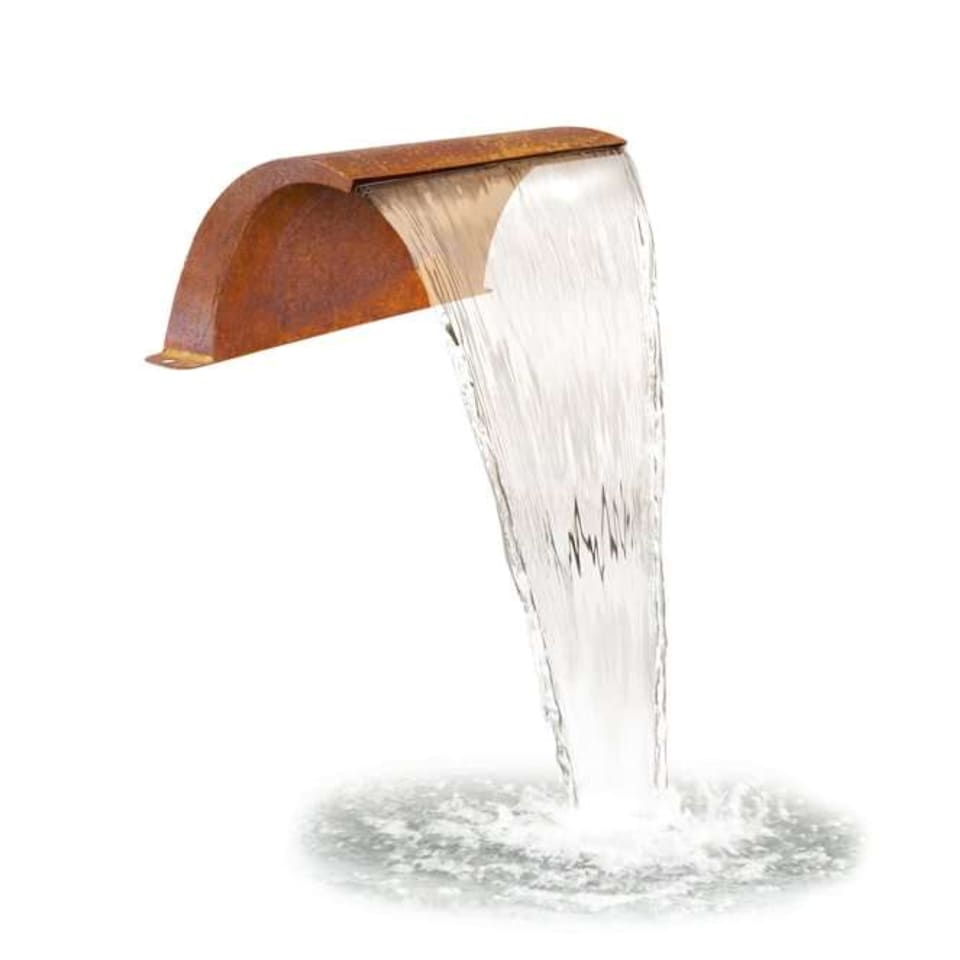 image 1 of The Arc Corten Steel Water Feature Cascade Waterfall Blade 30cm