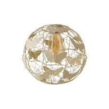 ValueLights Modern Cream Butterfly Wire Frame Globe Ceiling Pendant Light Shade