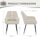 image 9 of Dining Chair Set of 2, Water-Repellent Plush Chenille Upholstered for Dining Room