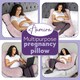 image 7 of Aamira U-Shaped Pregnancy Pillow Memory Foam Maternity Nursing Support Cushion Grey & Pink | Grey | Grey | One Size | 1