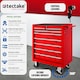 image 3 of Tool Chest - 7 drawers, 4 wheels, central locking Red | Red