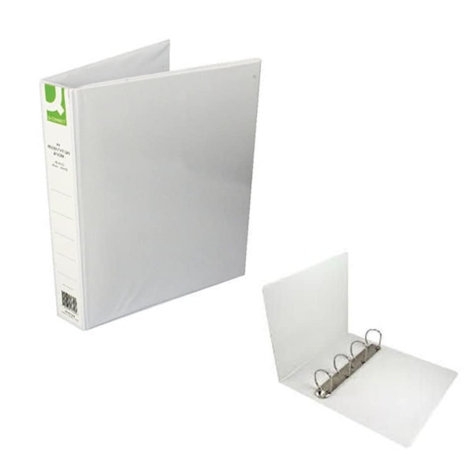 image 1 of Pack of 6 A4 White 40mm Presentation 4D-Ring Binders