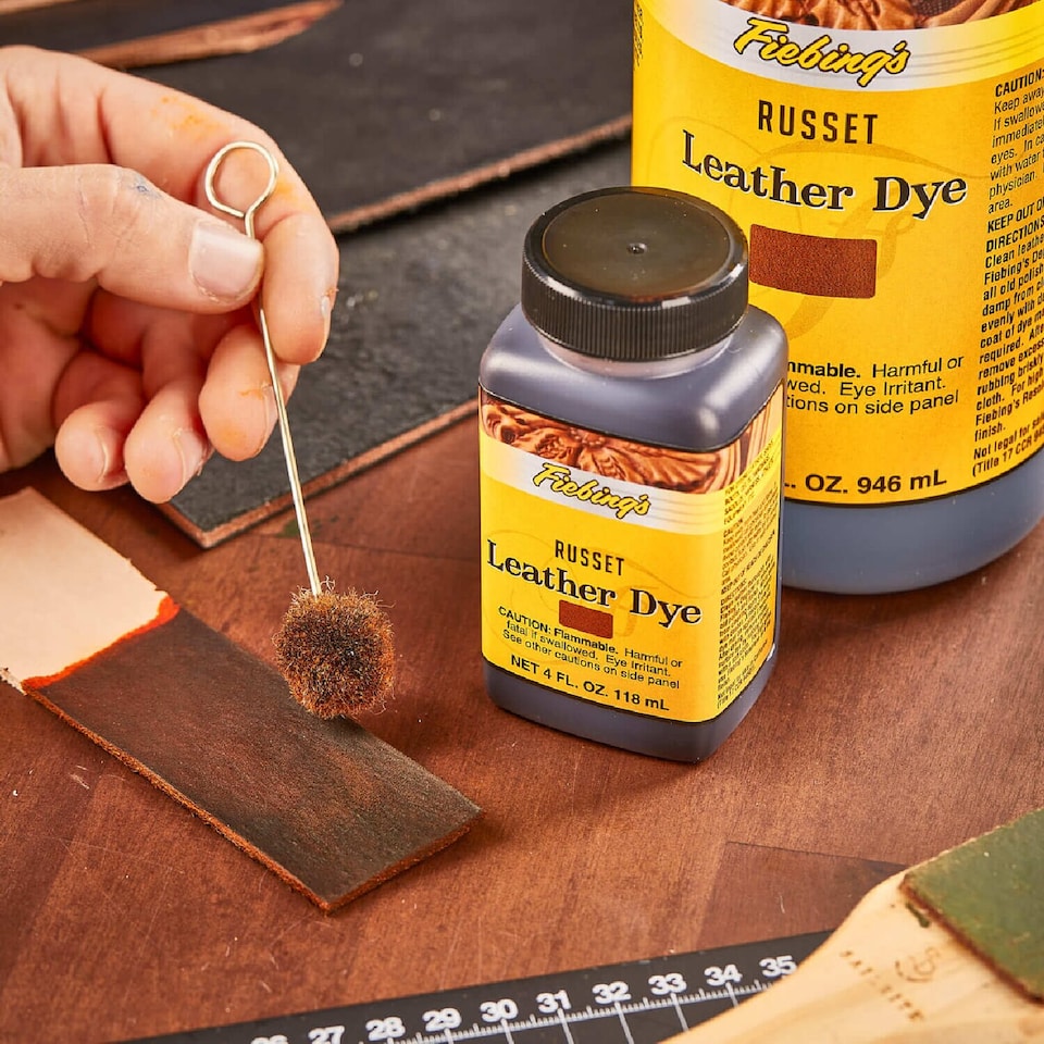 image 1 of Fiebing's Leather Dye - Professional Alcohol-Based Colour Dyes 4oz | Black | Black