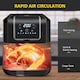 image 6 of HOMCOM Air Fryer 1700W 6.5L with Digital Display Timer, Black and Grey