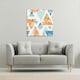 image 2 of Triangles with maple, oak leaves, marble (Canvas Print) 46 x 46 x 4cm