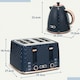image 3 of HOMCOM 1.7L Kettle and Toaster Set with Defrost Reheat and Crumb Tray Blue