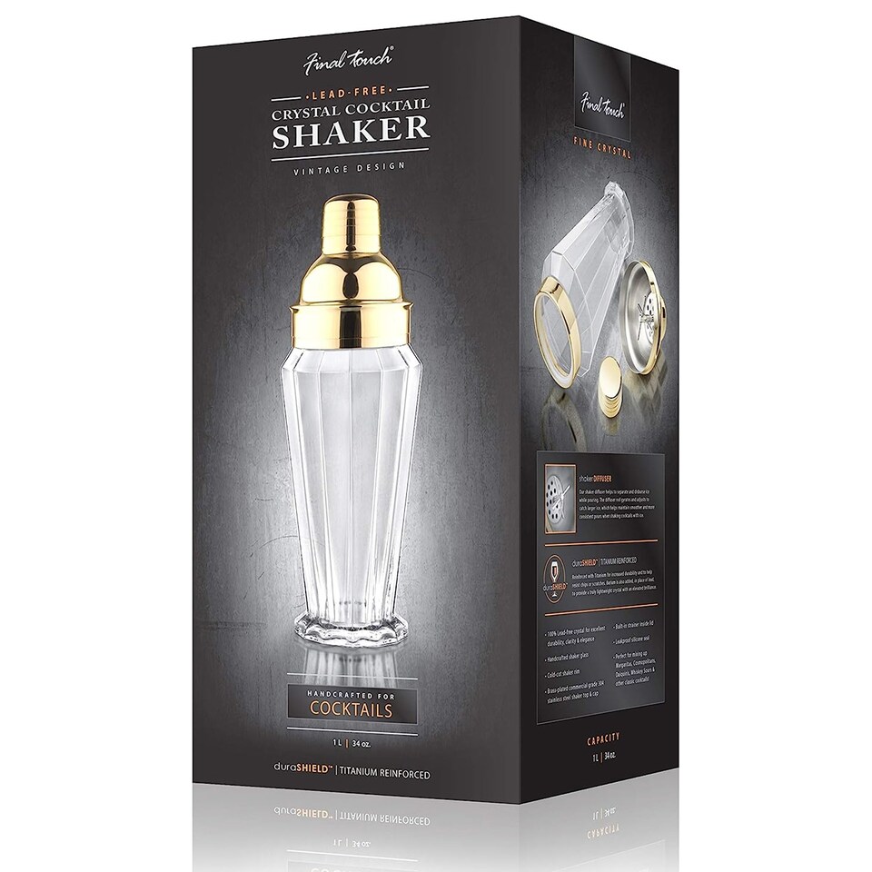image 1 of Final Touch DuraShield Lead-free Titanium Reinforced Crystal Cocktail Shaker 700ml