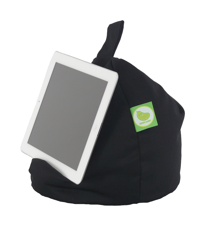 image 1 of Bean Lazy Black Tablet eReader and Book Mini Bean Bag