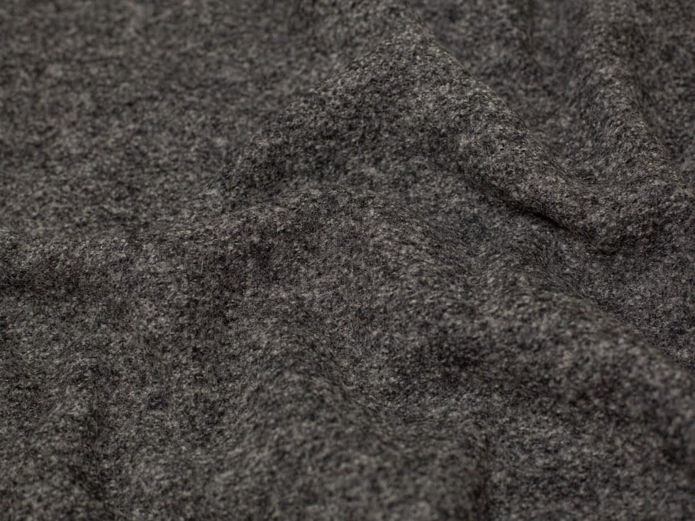 Minerva Core Range Grey 100% Pure Boiled Wool Coating Fabric for Dressmaking, 140cm / 55" Wide - per metre