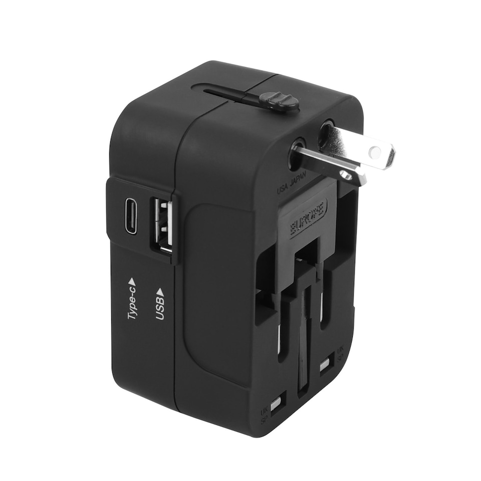 image 1 of Groundlevel Universal Power Adapter Travel Plug With Type C and USB Ports