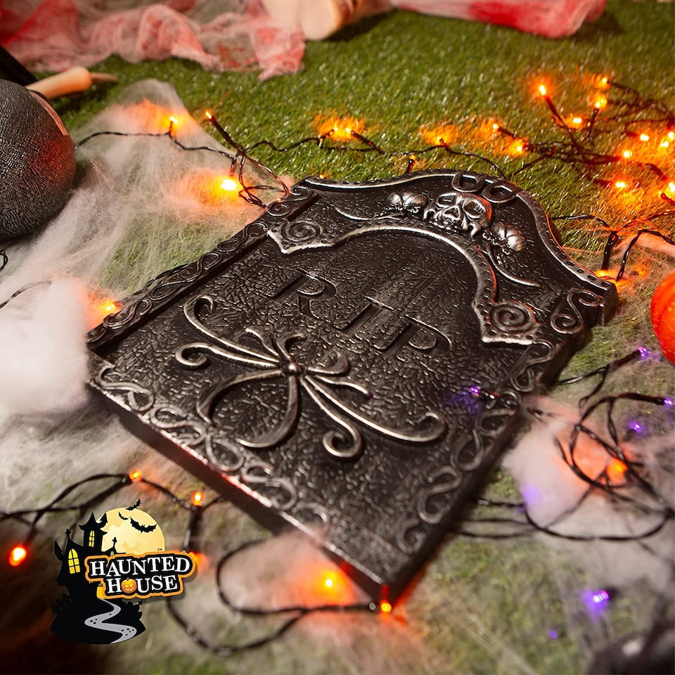 image 1 of VFM e-Store XL Halloween Tombstone Outdoor Prop - Scary Grave Garden Stake