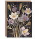image 1 of Purple Crocus Flowers Bloom Floral Woman Her Birthday Card