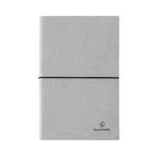 XD Collection Recycled Leather A5 Notebook - Light Grey - One Size