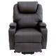 image 2 of Cinemo Single Motor Rise Recliner Bonded Leather Heat & Massage Chair (Brown)