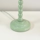 image 4 of ValueLights Bobbles Sage Green Table Lamp Blue Pleat Shade & Bulb | Blue