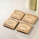 image 7 of Marco Paul Wooden Inspirational Coaster Set of 4 Coasters with Holder