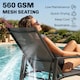 image 5 of Outsunny Sun Loungers Set of 2 w/ Retractable Footrest 5-Position Adjustable | Grey | One Size