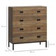 image 7 of HOMCOM Chest of Drawers, 4 Drawer Unit Storage Chest Bedroom Living Room