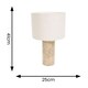 image 3 of ValueLights Chloe Marble Effect Natural Table Lamp with Drum Shade